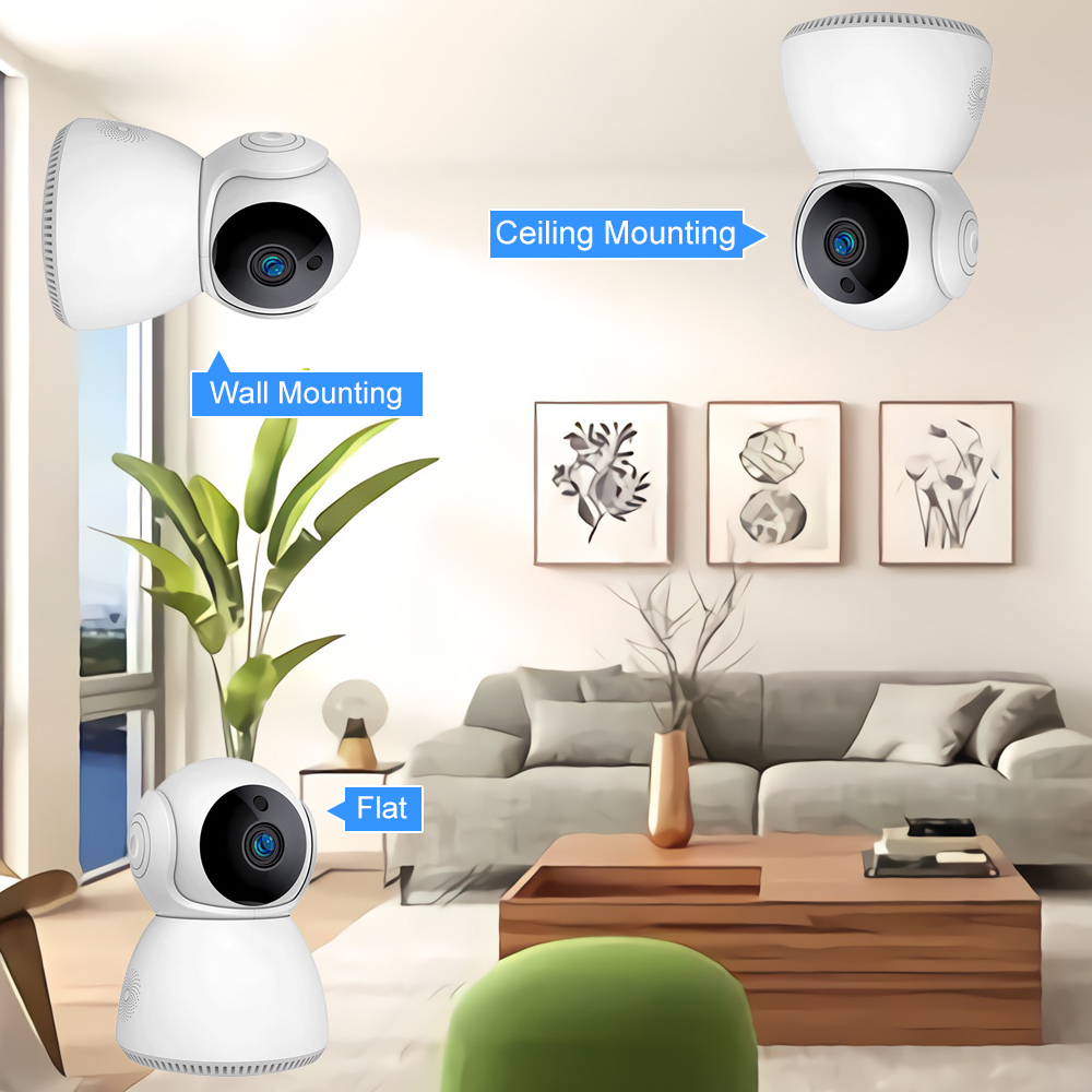 Беспроводная высокочеткая 3-мегапиксельная камера с ночным видением, простым монтажом, сетевым портом и безопасным, приложение ICSEE25 (5)