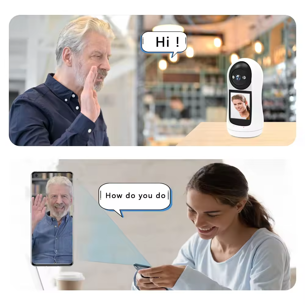 2025 Icsee 22025 Icsee 2MP WiFi-камера для наблюдения за младенцами с 2,8-дюймовым экраном, видеосвязью и домофоном. Интеллектуал (2)
