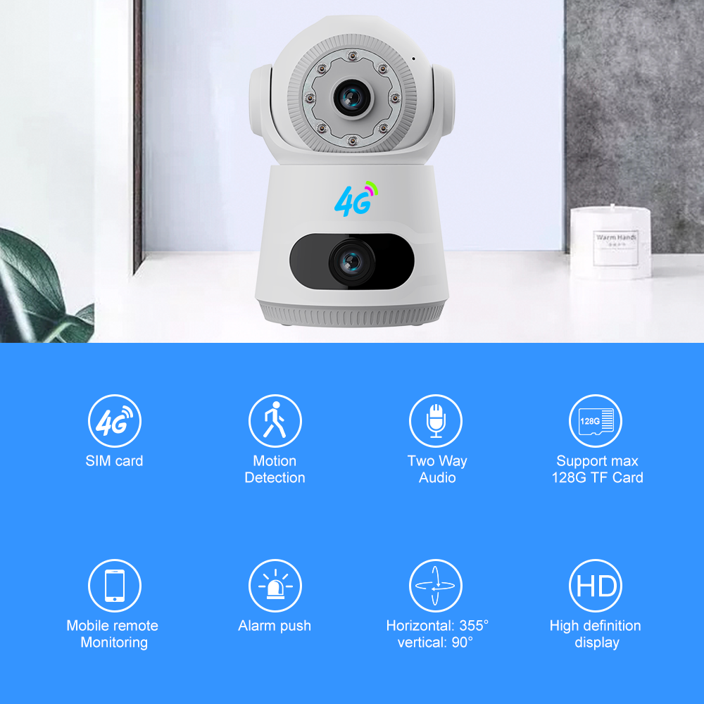 3-мегапиксельная 360-градусная панорамная широкоугольная камера с двойным объективом, отслеживанием движения, WiFi и облачным хранилищем (9)