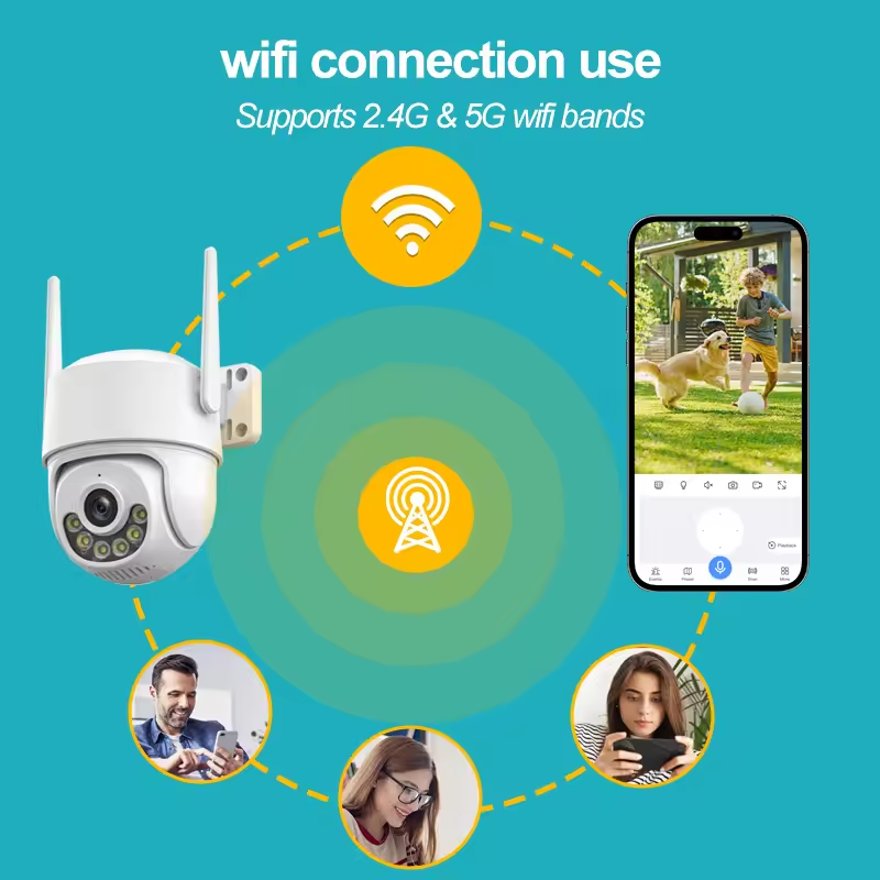 4-мегапиксельная 8-мегапиксельная веб-камера IP5MP беспроводная наружная двухсторонняя аудио купольная камера с автоматическим отс