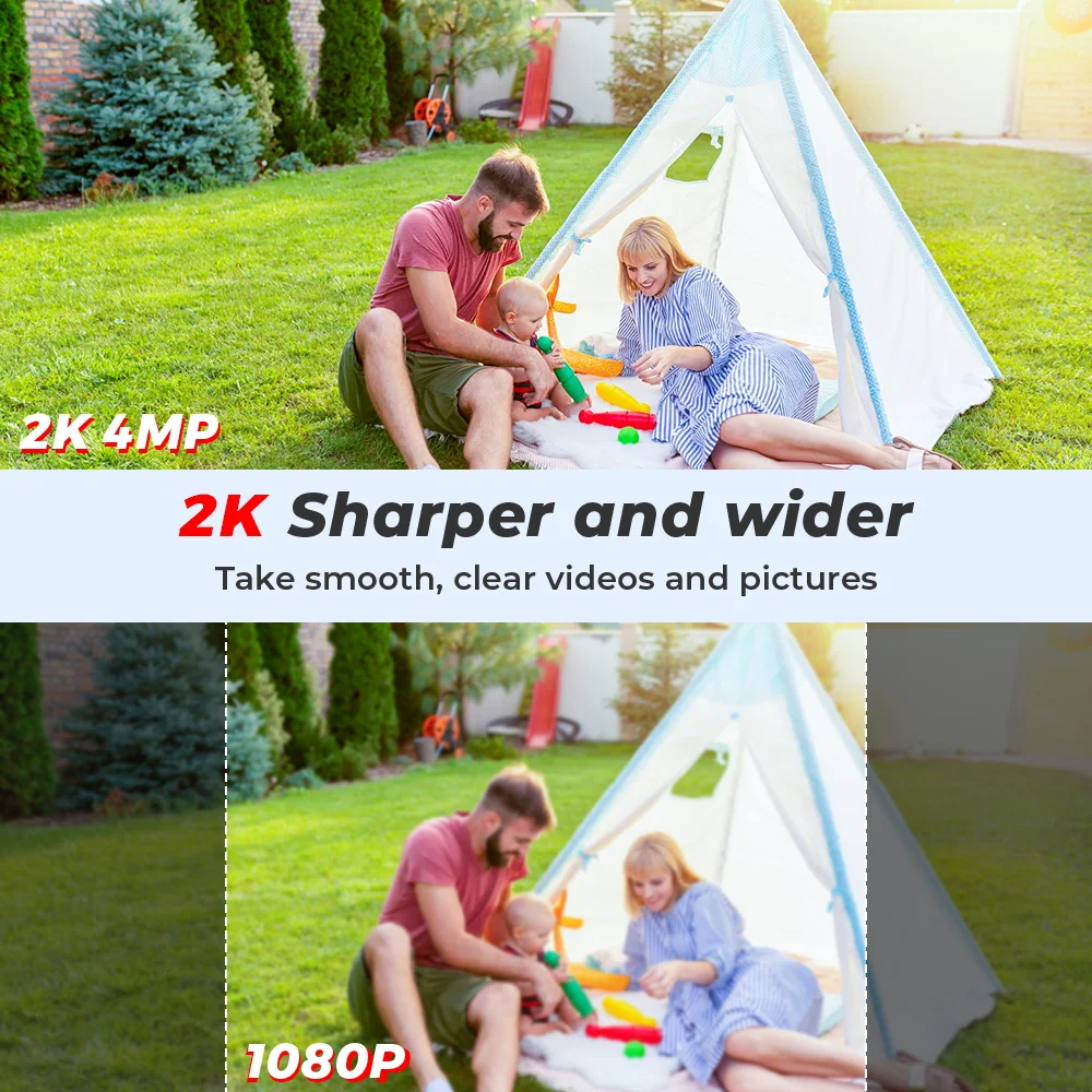 4-мегапиксельная WiFi-камера для панорамного наблюдения в помещении с функцией слежения за младенцами, 1080P, датчик слеже (1)