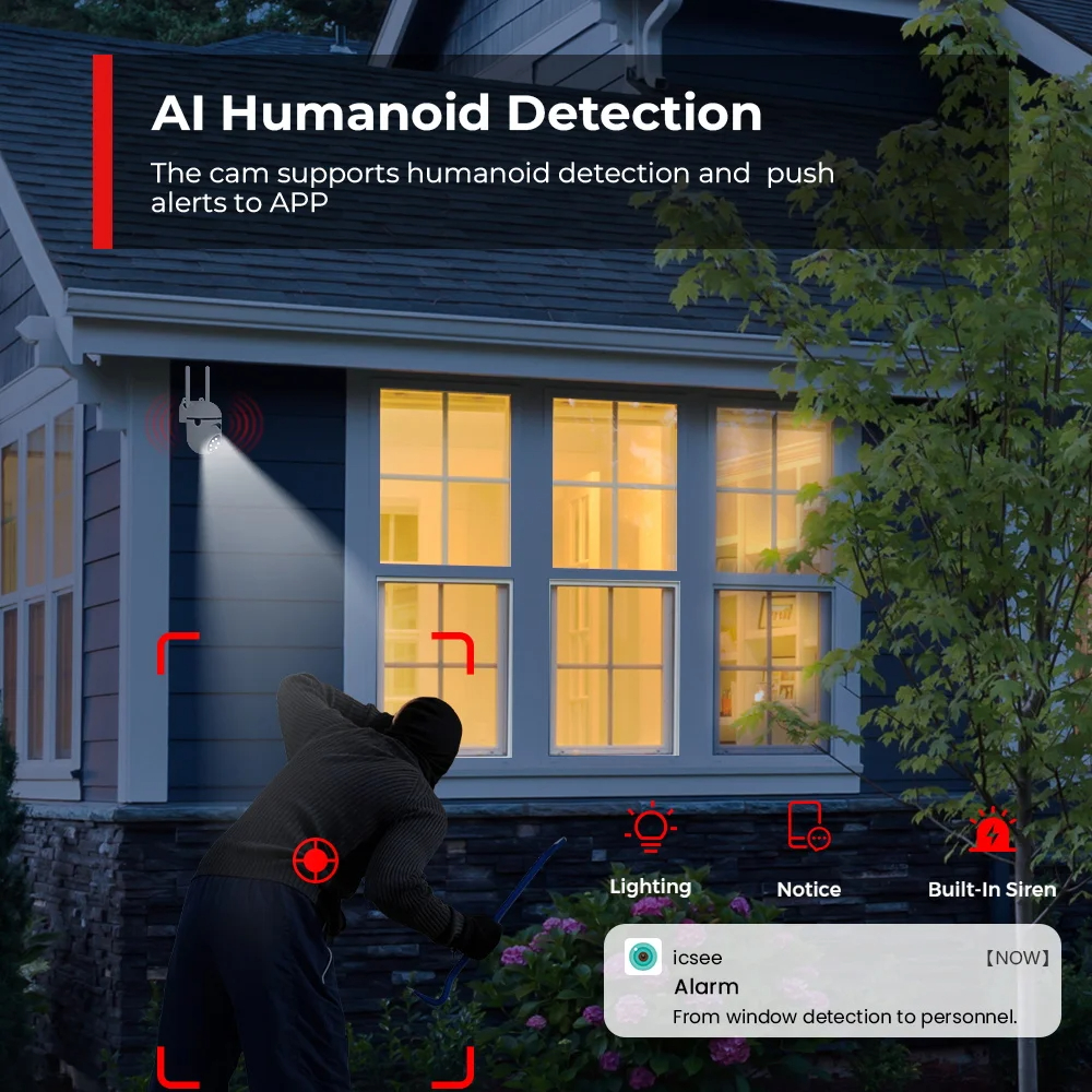 4-мегапиксельная WiFi-камера для панорамного наблюдения в помещении с функцией слежения за младенцами, 1080P, датчик сле (6)