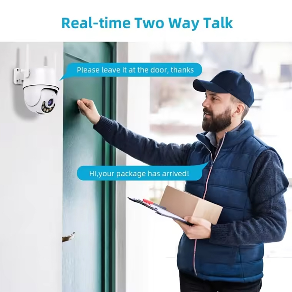 4-мегапиксельная 8-мегапиксельная веб-камера IP5MP беспроводная наружная двухсторонняя аудио купольная камера с автоматическим отслеживанием 1080P WIFI PTZ камера наблюдения