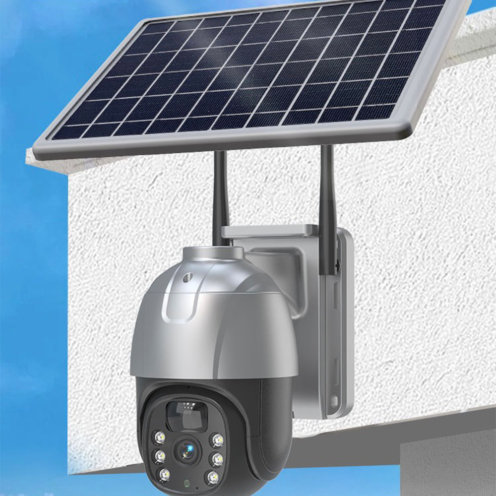 4G солнечная камера безопасности с 360-градусным поворотом и двойной линзой V380pro 6MP солнечная CCTV для улицы