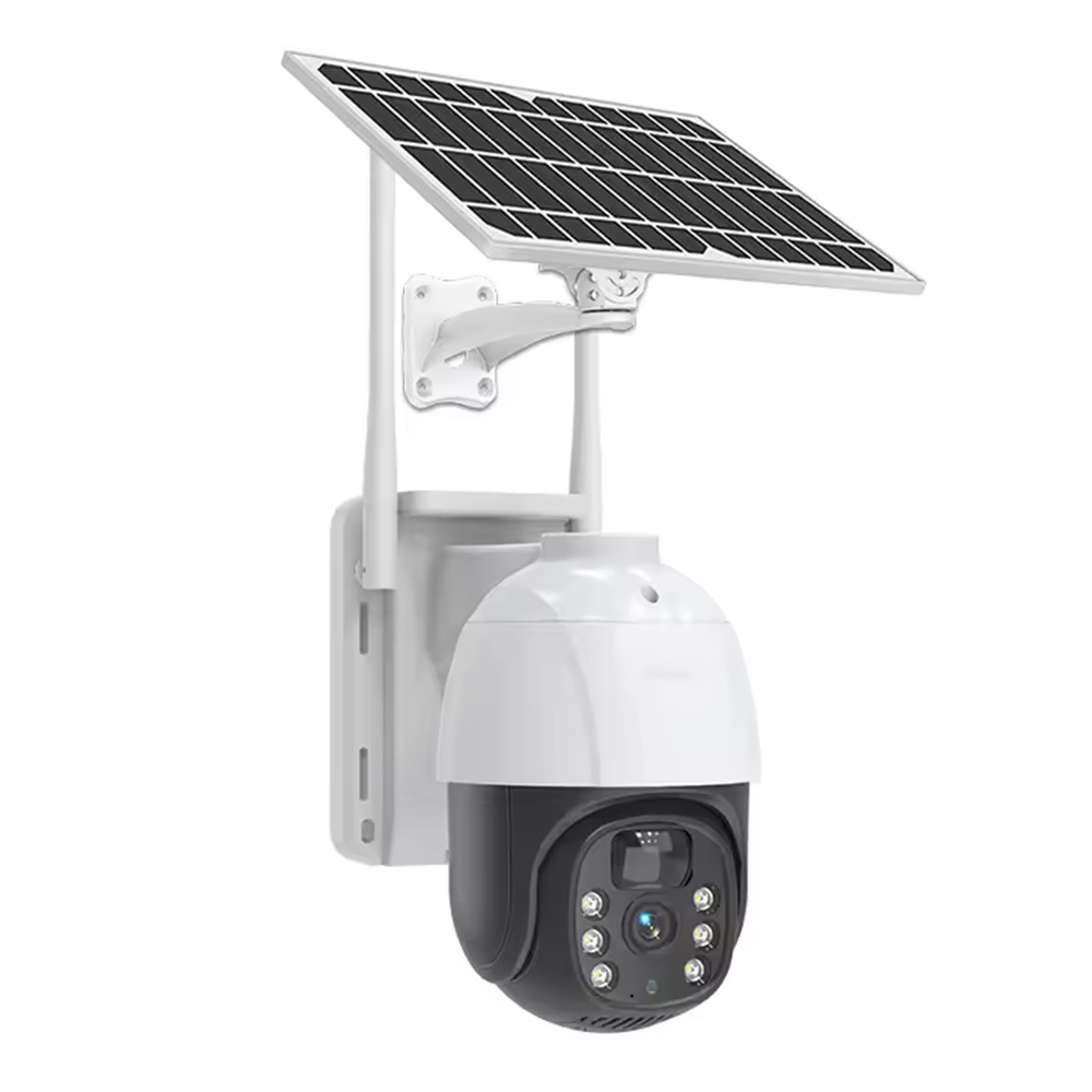 4G солнечная камера безопасности с 360-градусным поворотом и двойной линзой V380pro 6MP солнечная CCTV для улицы