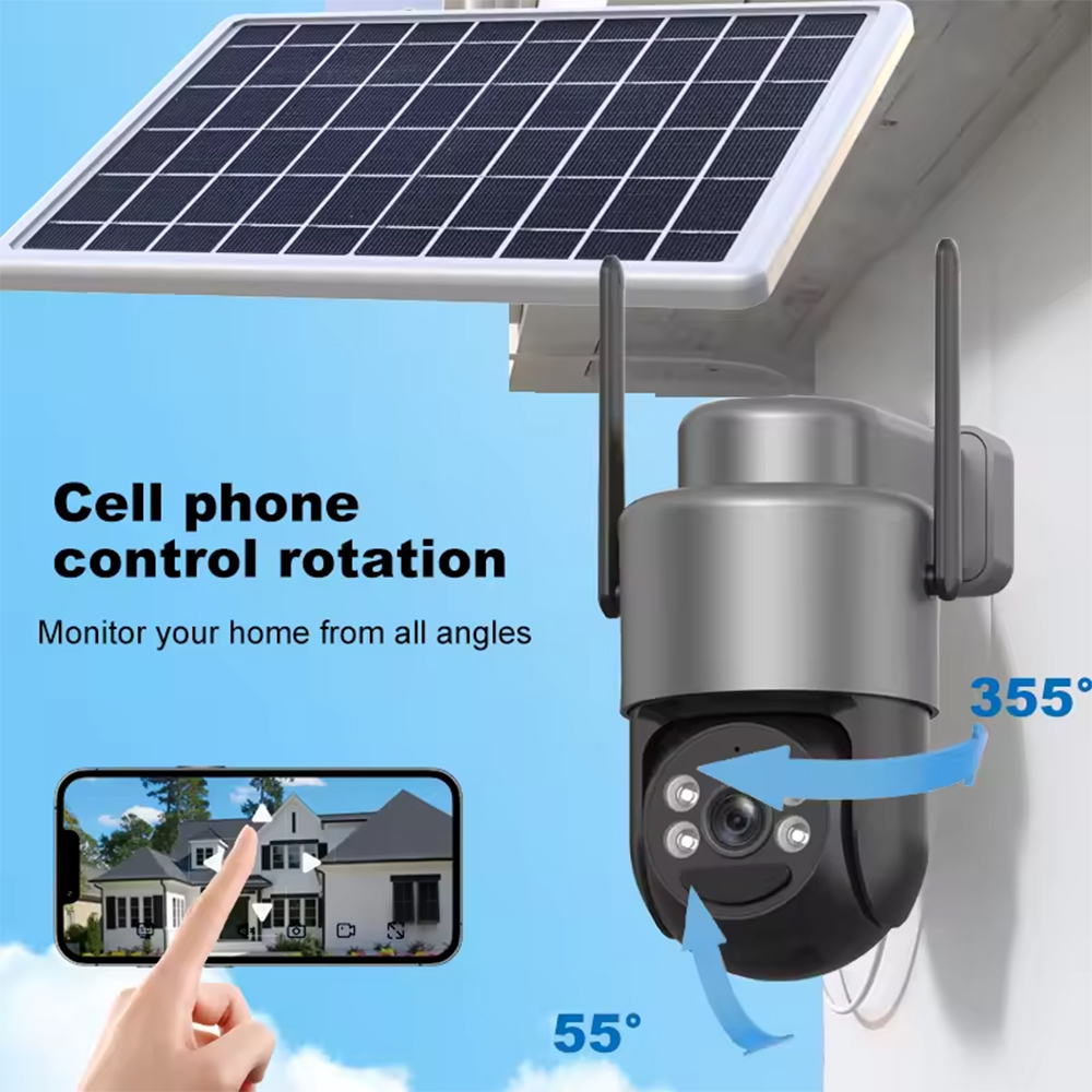 4G солнечная камера для наружного наблюдения 4MP CMOS IP66 водонепроницаемая AI с детектором движения и сигнализацией, солнечная камера для охоты