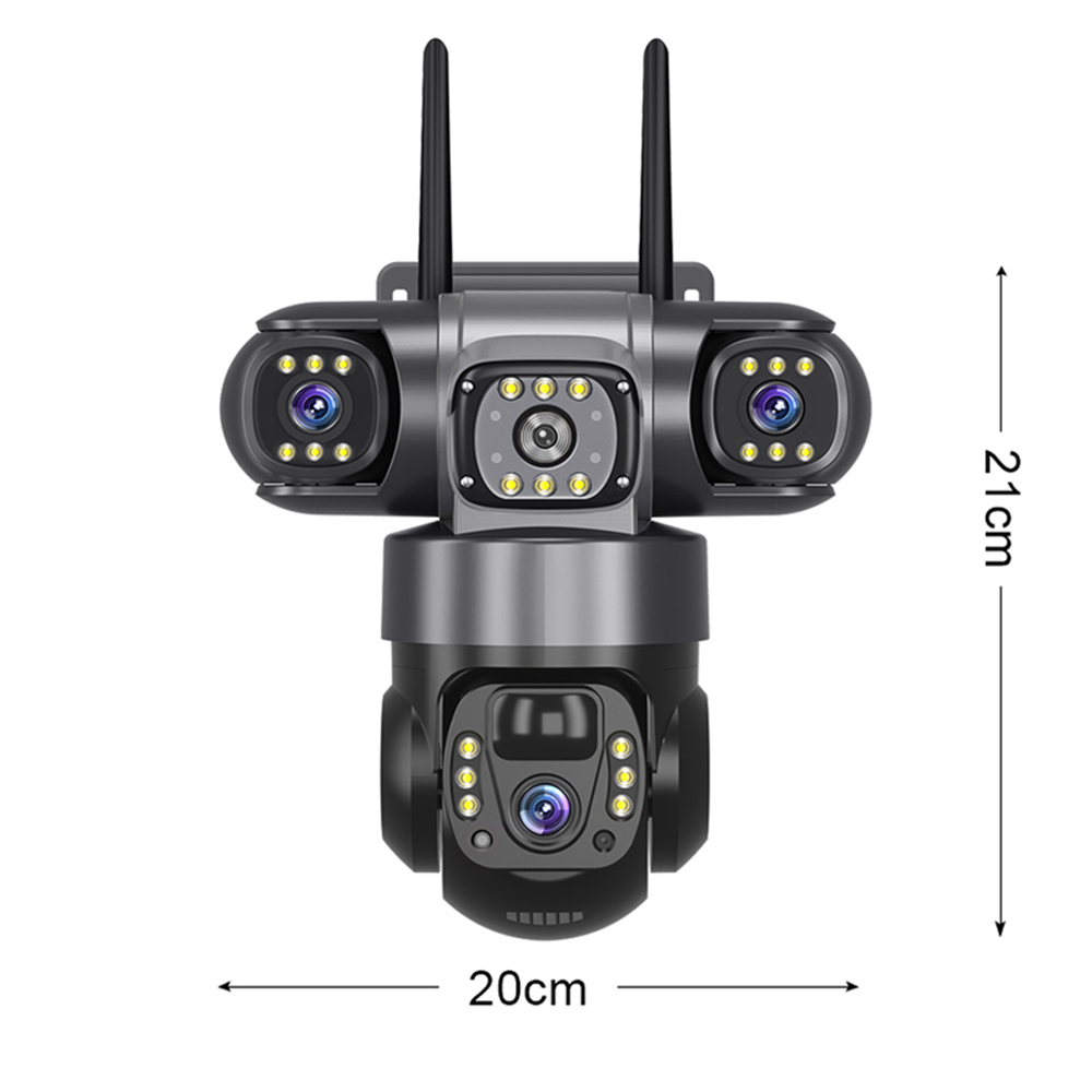 6-мегапиксельная наружная CCTV-камера с тремя объективами, WiFi, безопасность IP66, водонепроницаемость, детектор движения, сигнализация V380 4G-камера