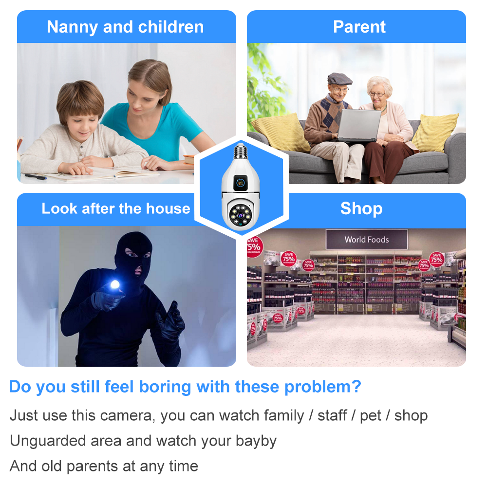 CCTV 4MP с автоматическим слежением, WiFi, двумя объективами (4)