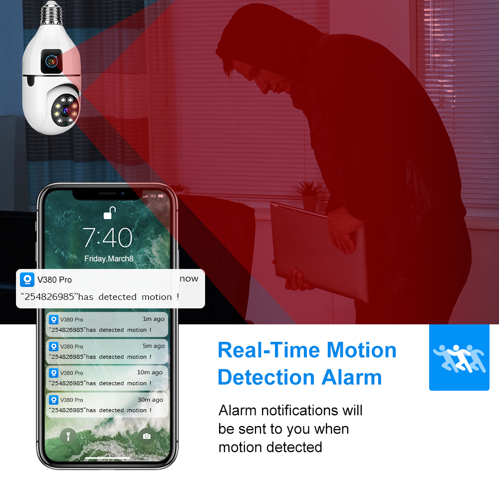 CCTV 4MP с автоматическим слежением, WiFi, двумя объективами (6)