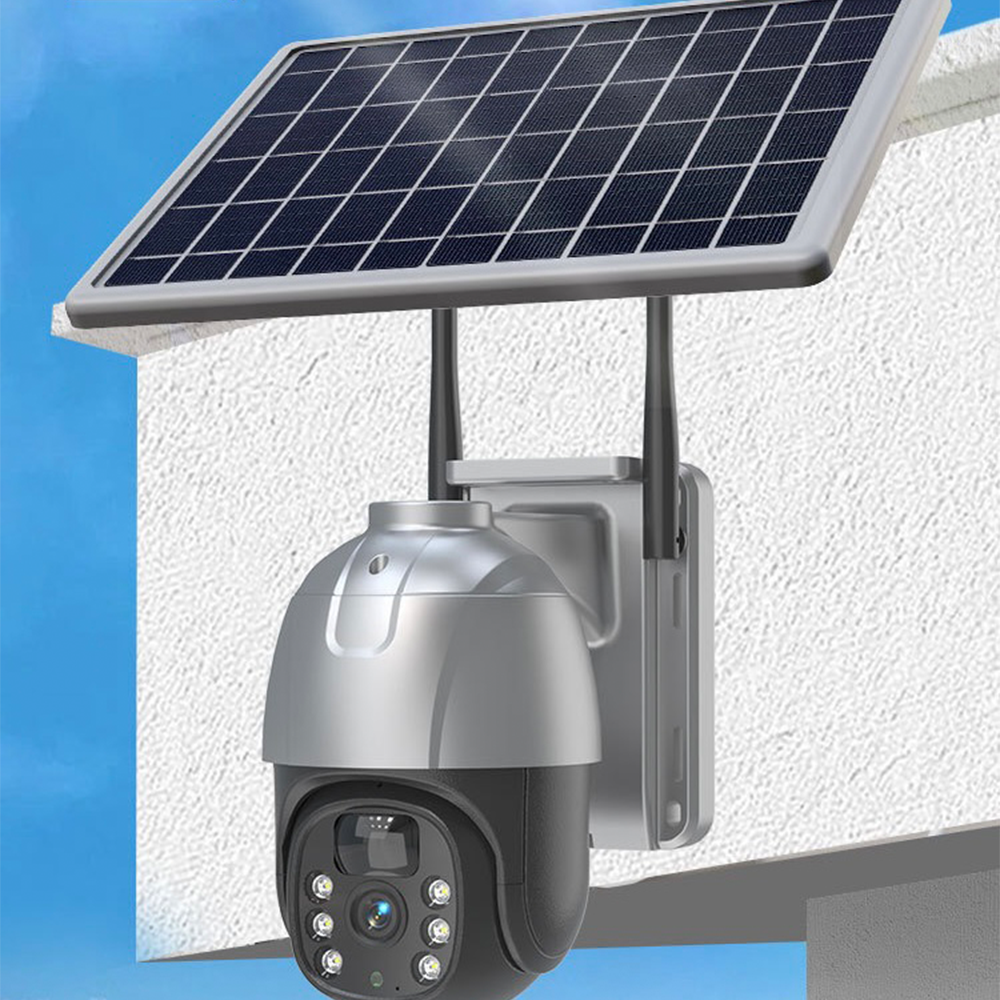 ICSEE 4-мегапиксельная WiFi-камера на солнечной батарее, водонепроницаемая наружная камера на солнечной батарее с функцией обнаружения людей, цветная камера ночного видения с беспроводной связью и питанием от солнечной батареи