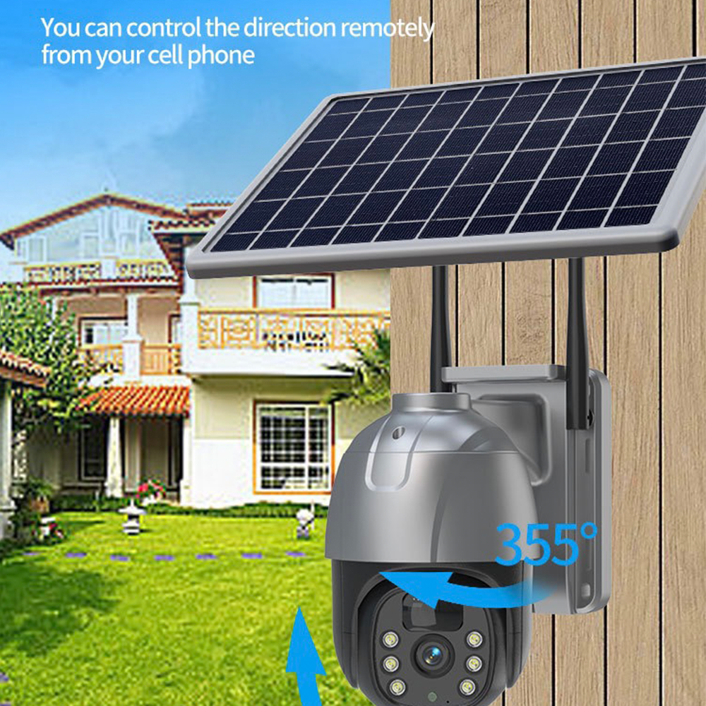 ICSEE 4-мегапиксельная WiFi-камера на солнечной батарее, водонепроницаемая наружная камера на солнечной батарее с функцией обнаружения людей, цветная камера ночного видения с беспроводной связью и питанием от солнечной батареи