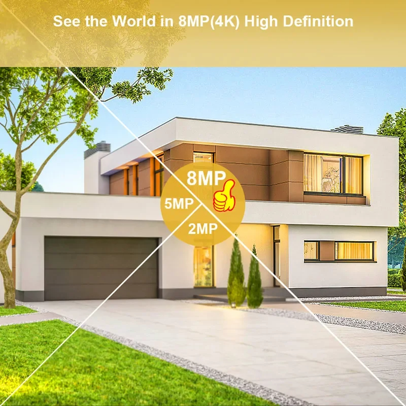ICSEE 5-мегапиксельная 3-мегапиксельная WiFi-камера PTZ с внешним AI-детектором людей, P2P, 8-мегапиксель (3)