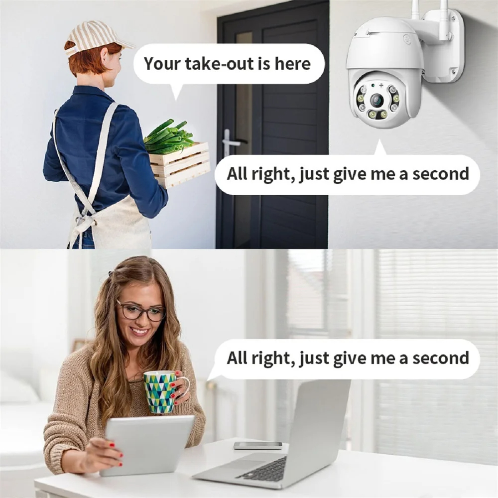 ICSEE 5-мегапиксельная 3-мегапиксельная WiFi-камера PTZ с внешним AI-детектором людей, P2P, 8-м-5