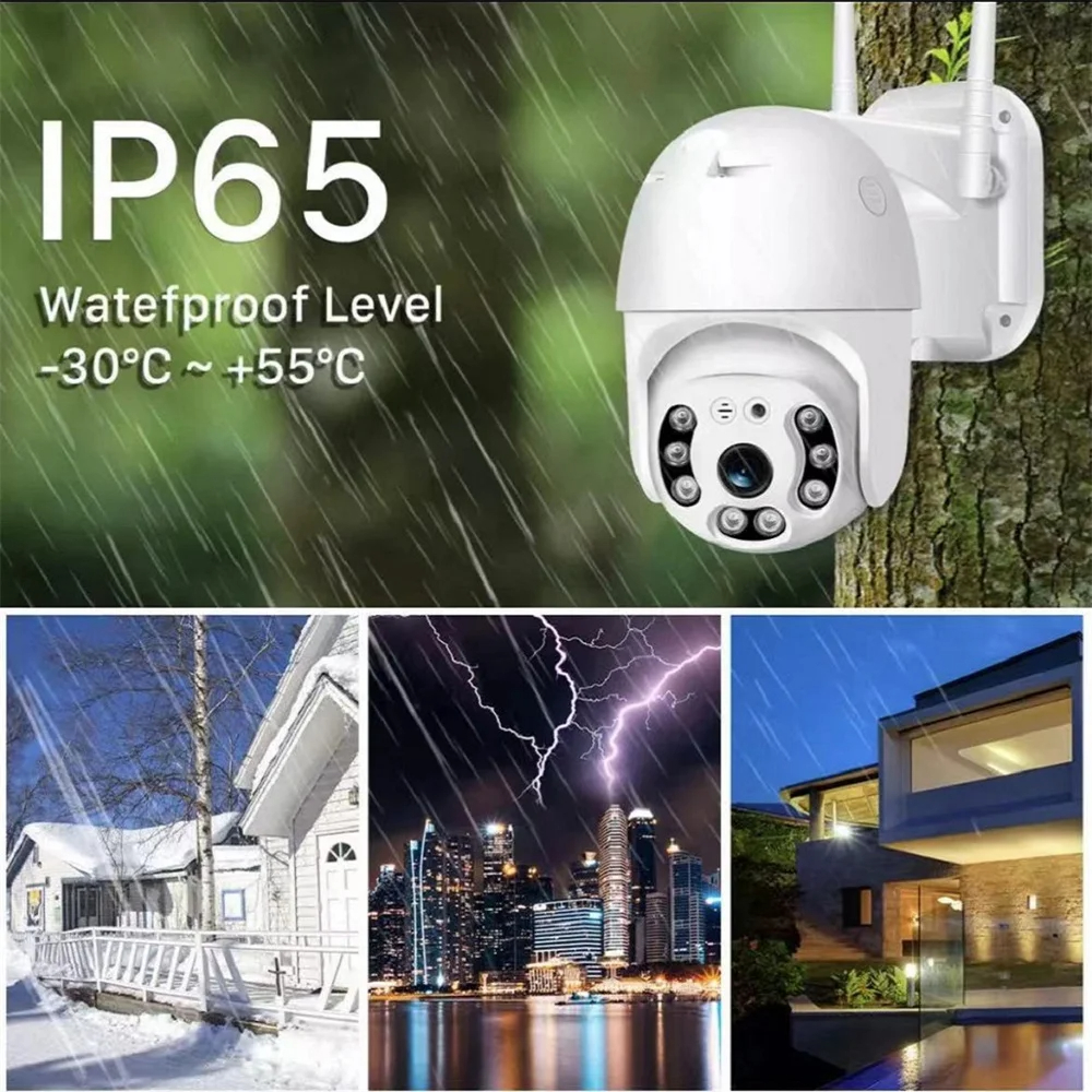 ICSEE 5-мегапиксельная 3-мегапиксельная WiFi-камера PTZ с внешним AI-детектором людей, P2P, 8-мегапиксель