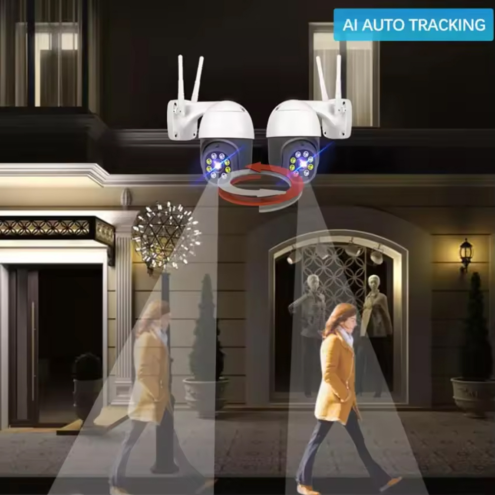 ICSEE WiFi 2MP с автоматическим слежением CCTV PTZ сетевая камера  Full HD 1080p 3MP 5MP охранная камера Беспроводная камера IP для улицы