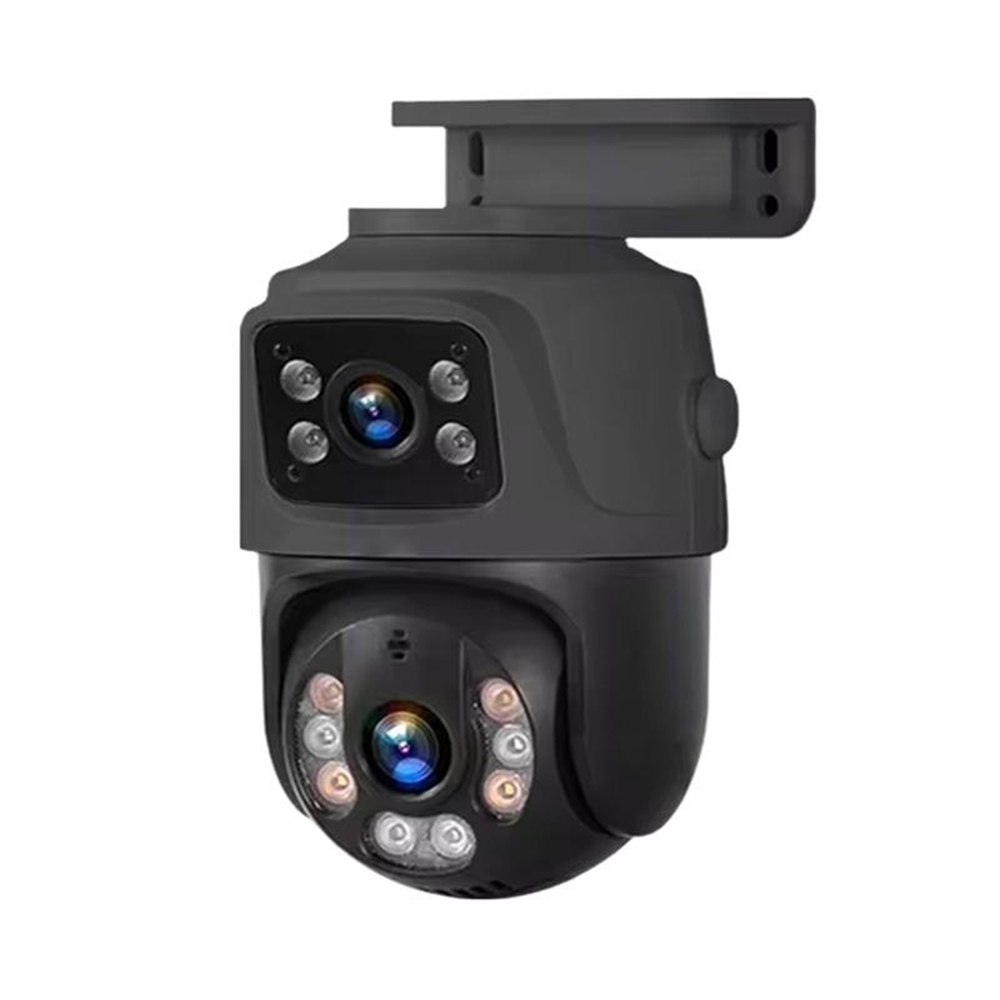 ICSee 6-мегапиксельная наружная POE-камера, водонепроницаемая XMeye с двусторонней аудиосвязью, POE, двумя объективами и PTZ-функцией