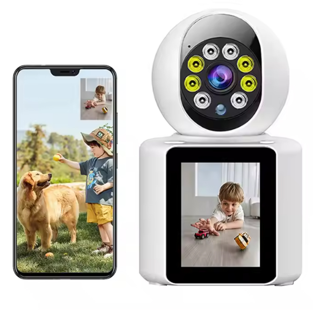 ICsee 2MP Умная WiFi-камера для наблюдения за младенцами в помещении, 2,8-дюймовый экран, видеодомофон с разрешением 1080p, система безопасности