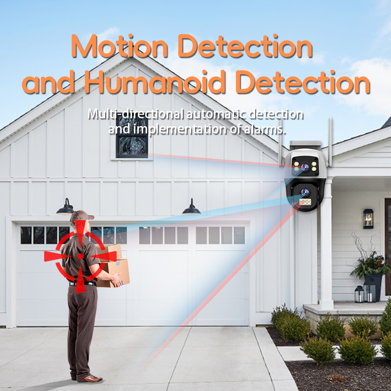 ICsee 600-мегапиксельная наружная WiFi-камера с двумя объективами CCTV WiFi с двумя шаровыми камерами, беспроводная IP-камера с двумя (6)