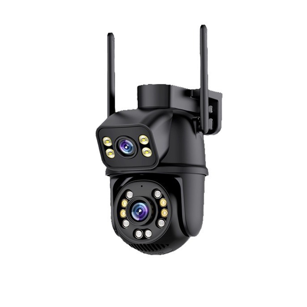 ICsee Outdoor 6-мегапиксельная беспроводная сетевая камера PTZ с двумя объективами IP 6-мегапиксельная камера безопасности с отслеживанием WiFi Мини-сетевая камера с двумя объективами