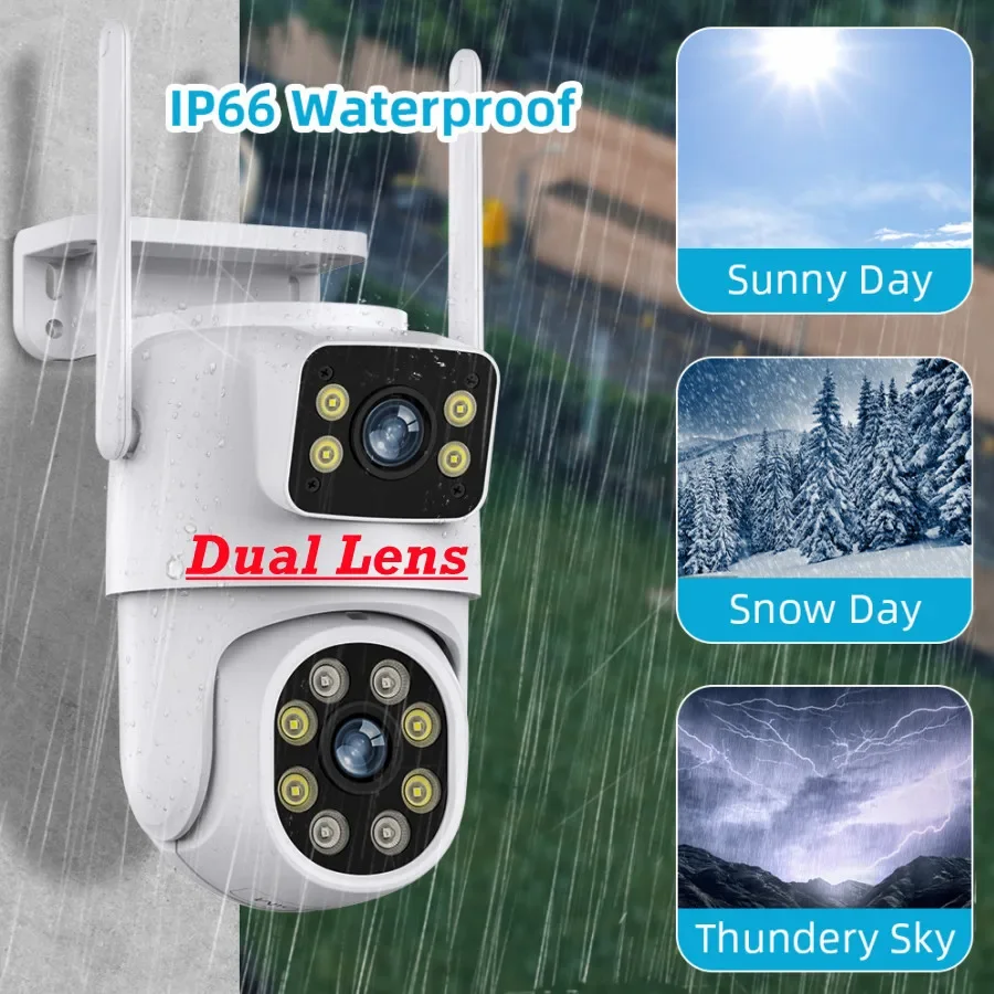 ICsee Outdoor 6-мегапиксельная сетевая камера с двумя объективами PTZ IP 6-мегапиксельная сетевая камера с двумя объективами, д