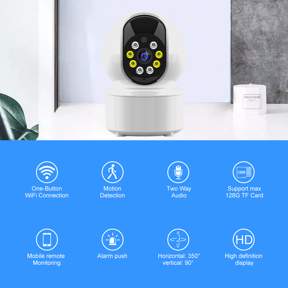 Icsee WiFi-камера для наблюдения за младенцами с 2,8-дюймовым экраном (4)