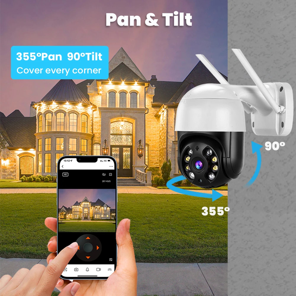 K WIFI камера безопасности IP с автоматическим слежением CCTV к (1)