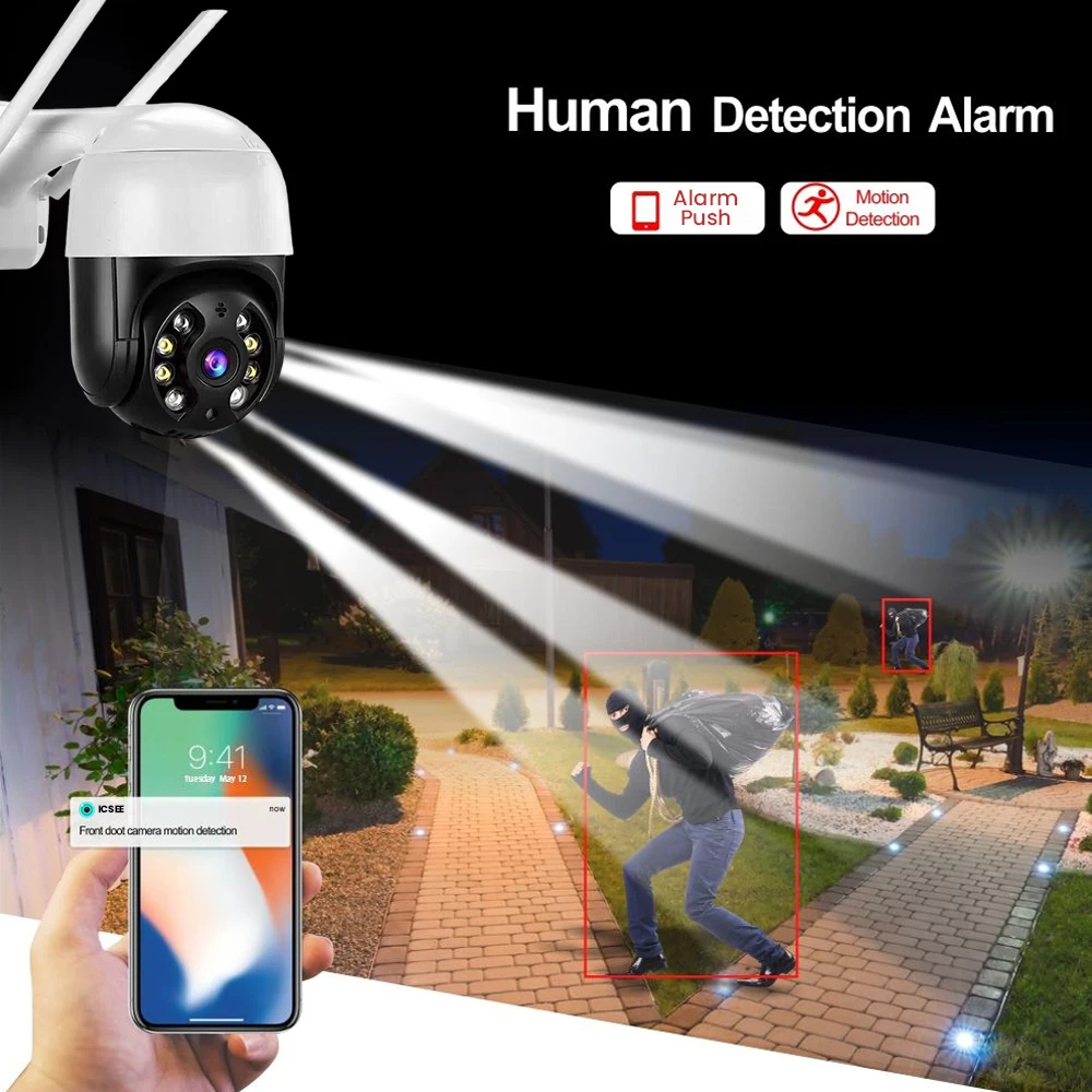 K WIFI камера безопасности IP с автоматическим слежением CCTV к (2)