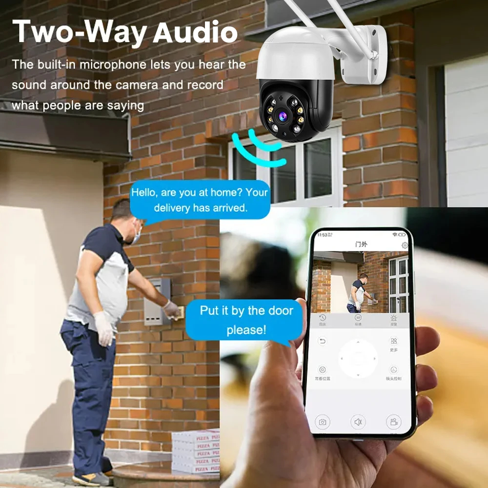 K WIFI камера безопасности IP с автоматическим слежением CCTV к (3)