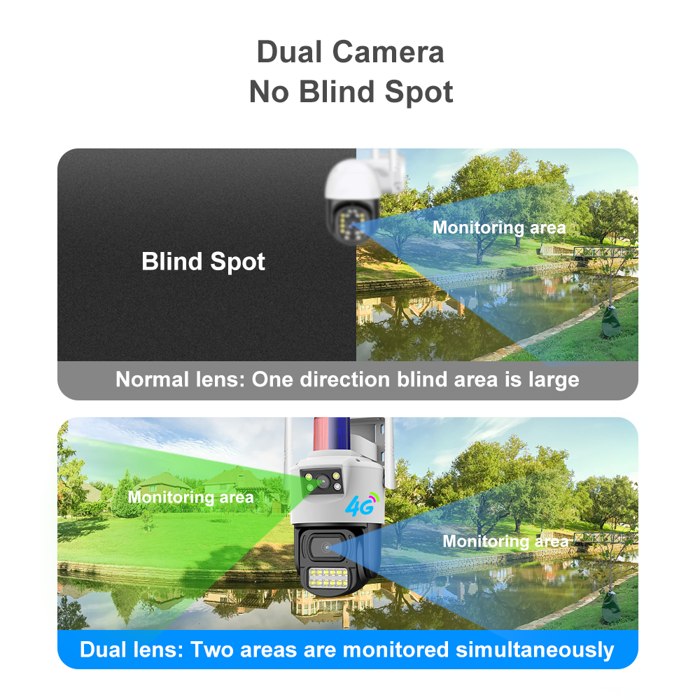 V380 4MP IP 4G наружная камера видеонаблюдения, сетевая камера с двумя объективами и поворотным кронштейном, поддержка хранения данных на карте Micro SD