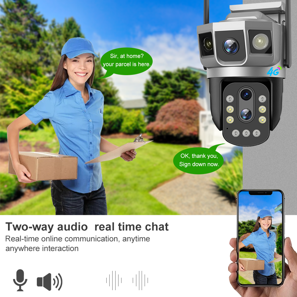 V380 4MP WiFi 10-кратный оптический зум с двумя объективами, камера безопасности PTZ с двумя объективами, беспроводная камер (8)