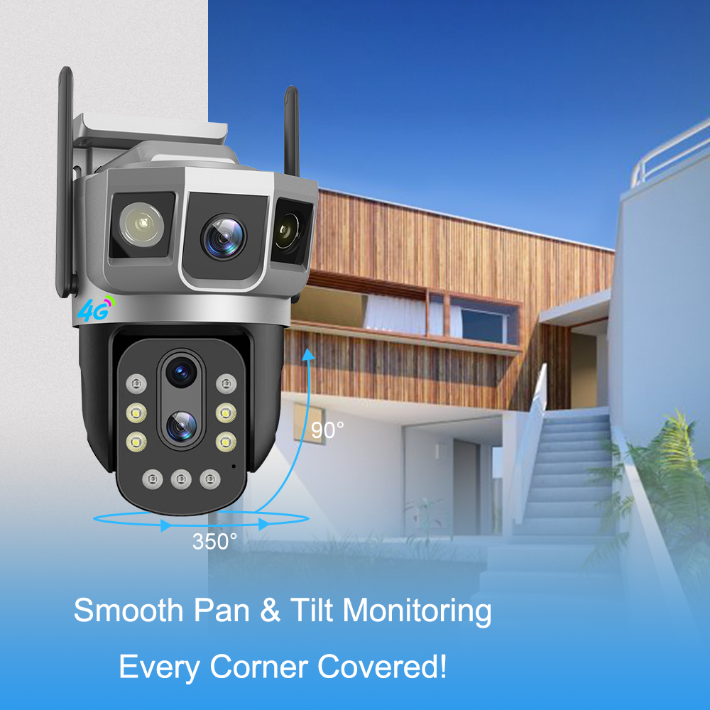 V380 4MP WiFi 10-кратный оптический зум с двумя объективами, камера безопасности PTZ с двумя объективами, беспроводная камер (9)