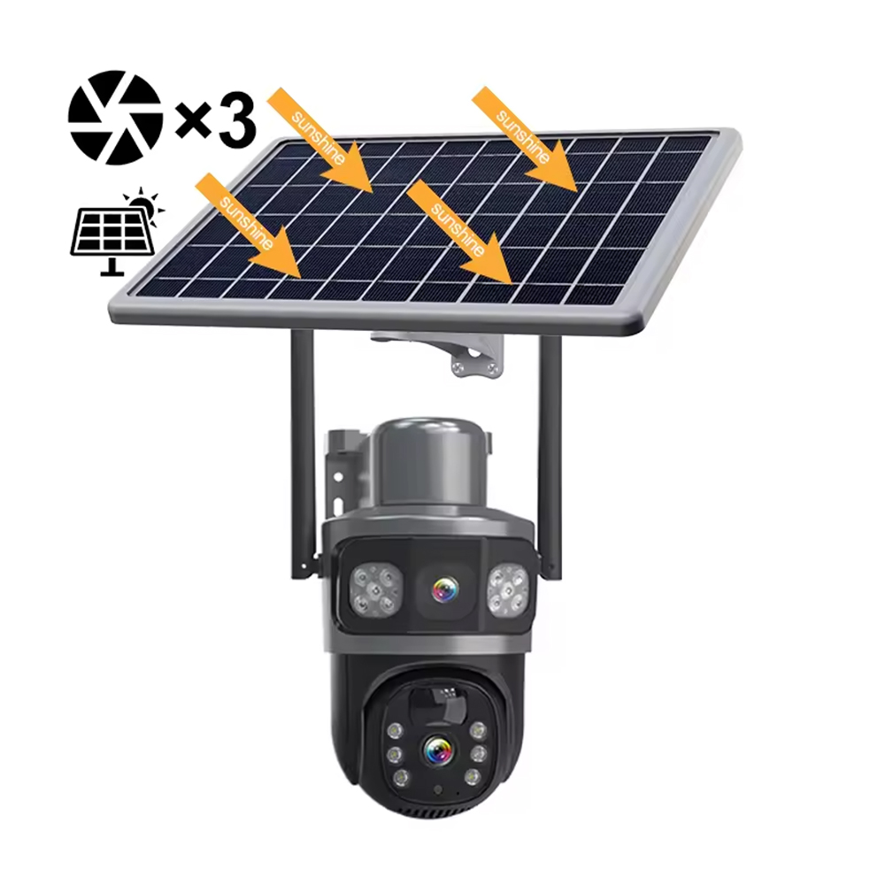 V380 Наружная 4G-камера с двумя объективами и солнечной батареей, с двумя шаровыми головками, 4G-камера PTZ с солнечной батареей, с двумя объективами, 4G PTZ, солнечная батарея