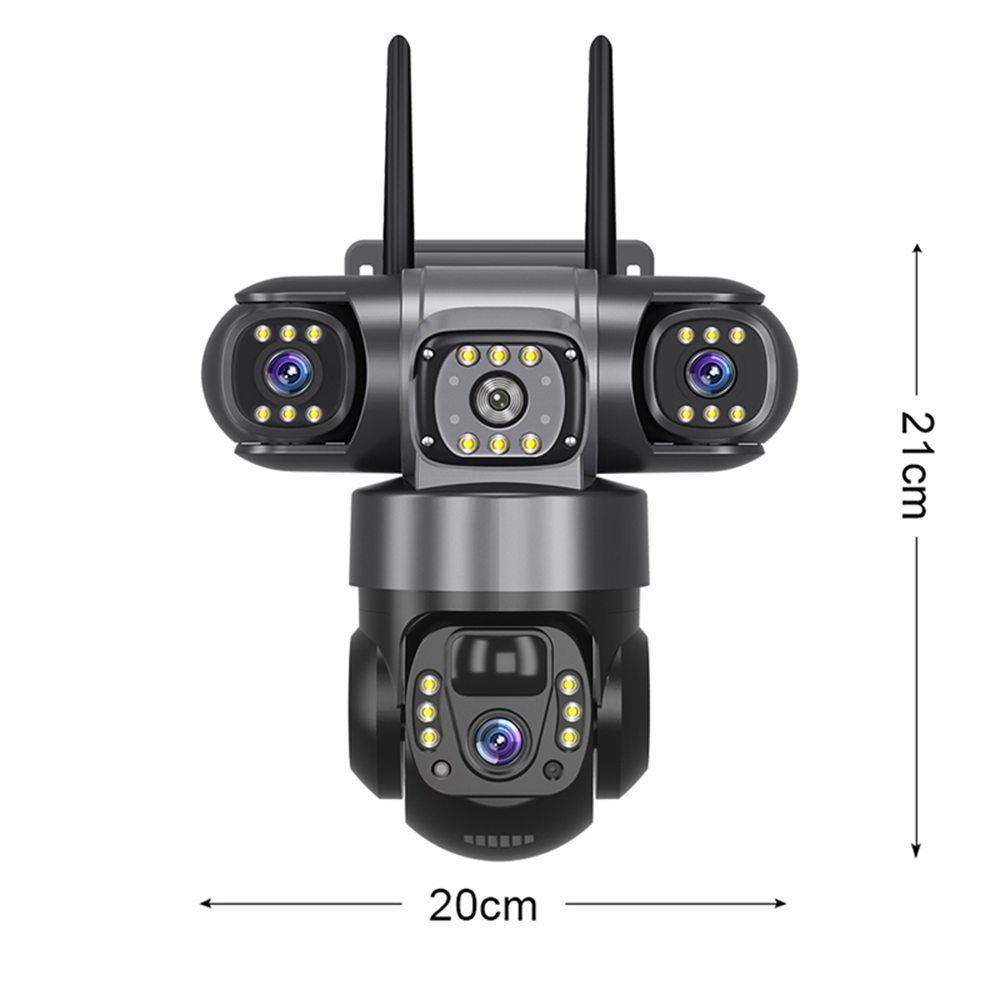 V380 Трехкамерная солнечная камера с тремя экранами, WiFi, PTZ, аккумулятор, двусторонняя связь, наружная PTZ-камера видеонаблюдения, WiFi, солнечная камера с тремя объективами