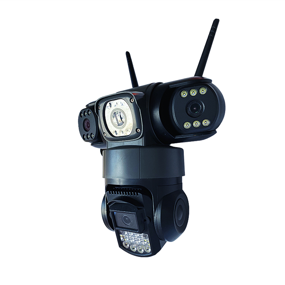 Домашняя безопасность Ферма 4G сетевая камера V380 с тремя объективами, поворот на 360 градусов, обнаружение, патрулирование, WiFi, 4G сетевая камера