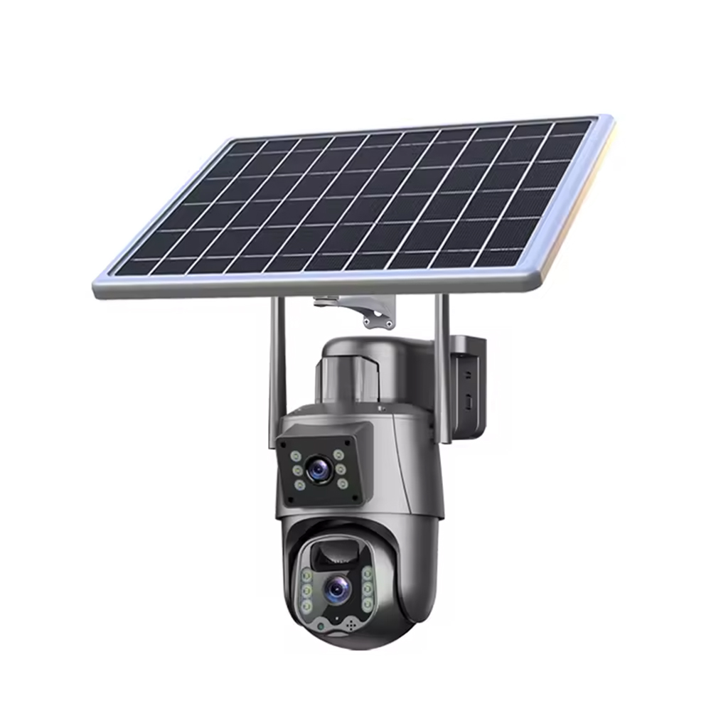 Популярная V380 WiFi-камера видеонаблюдения с датчиком движения, сигнализацией, водонепроницаемостью IP66, 4G, двумя объективами и солнечной батареей