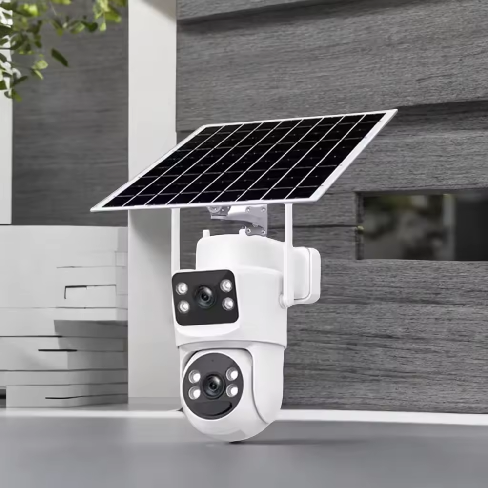 беспроводная IP-система безопасности 4G, питание от SIM-карты，6-мегапиксельная наружная PTZ-камера видеонаблюдения с солнечной батареей,