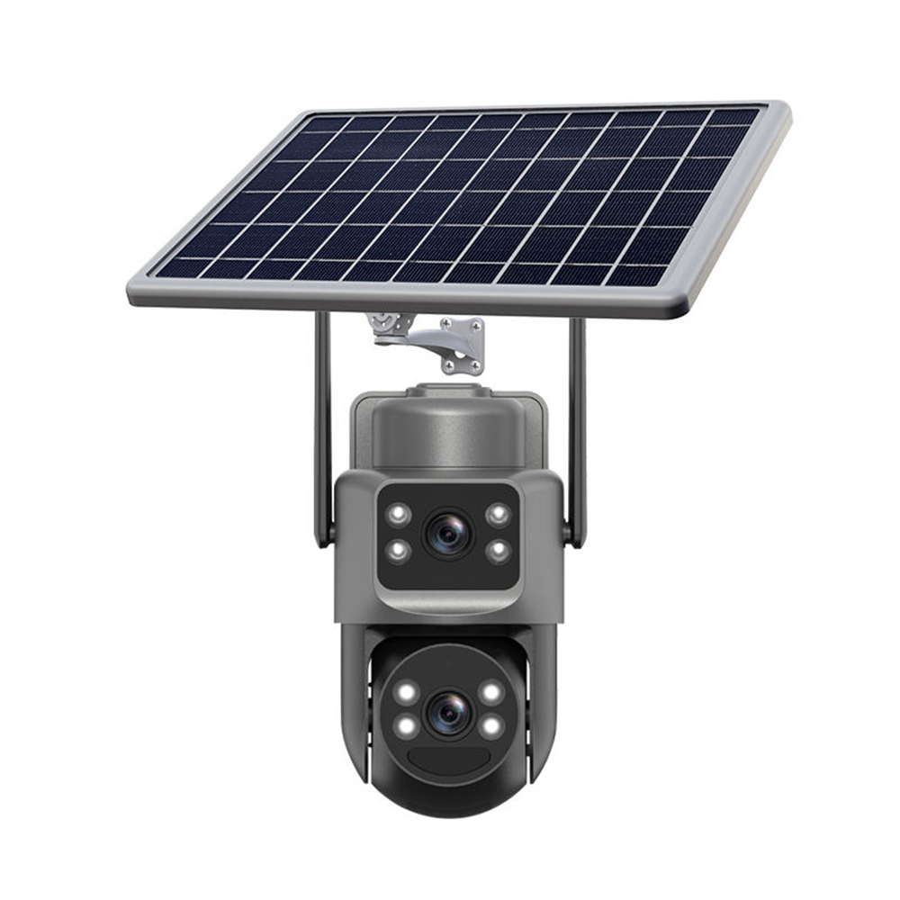 беспроводная IP-система безопасности 4G, питание от SIM-карты，6-мегапиксельная наружная PTZ-камера видеонаблюдения с солнечной батареей,